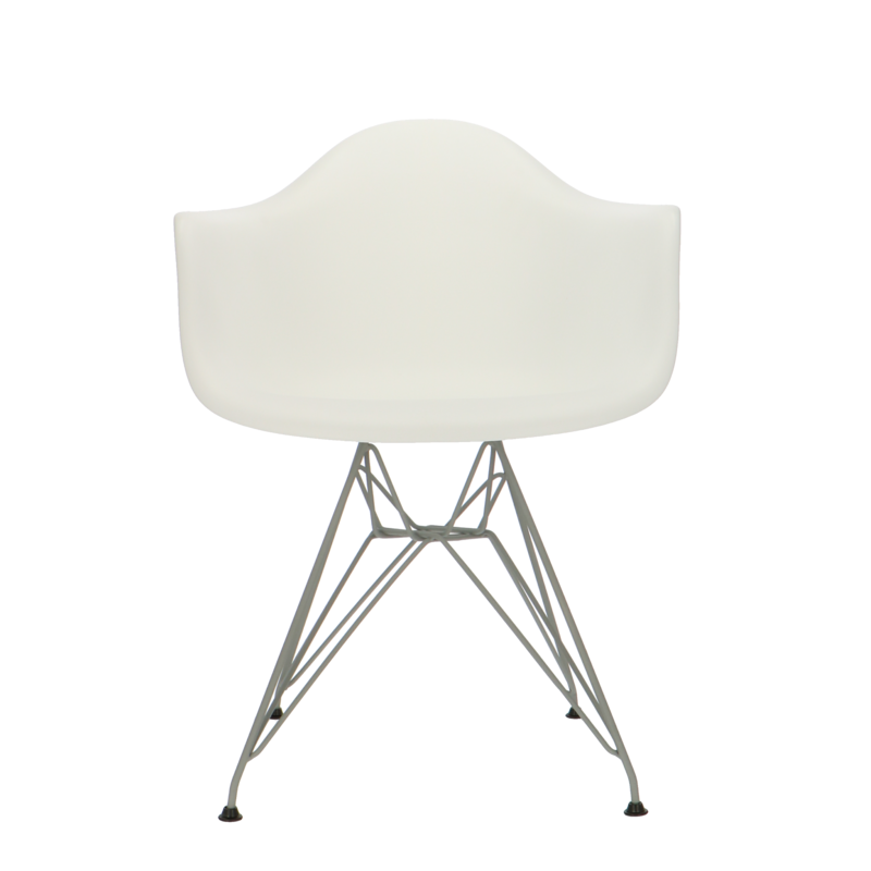 POPfurniture POP Stuhl DAR Graues Untergestell Weiß