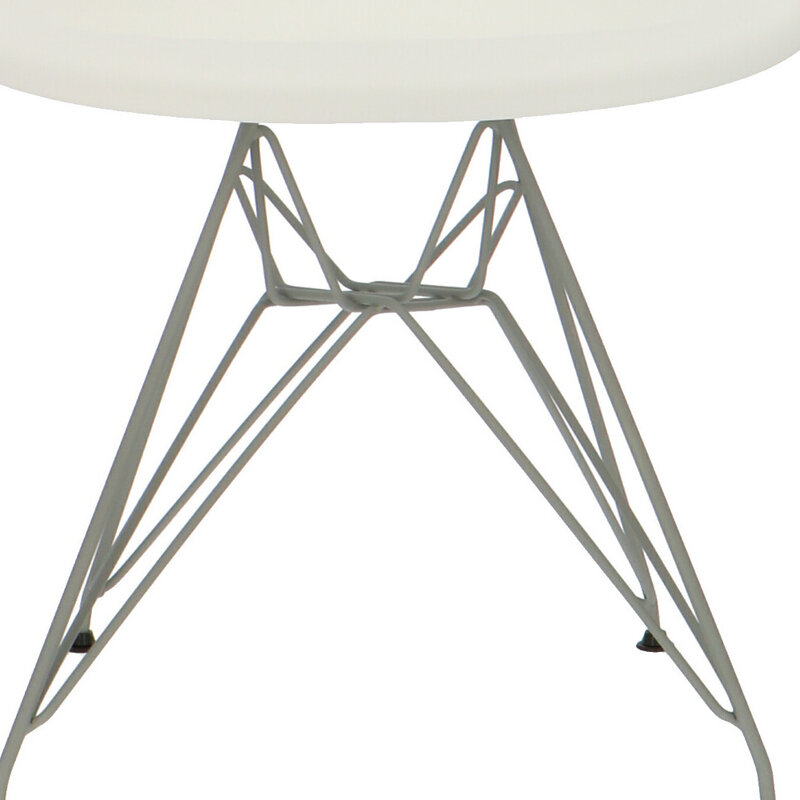 POPfurniture POP Chair DAR Grey Base White