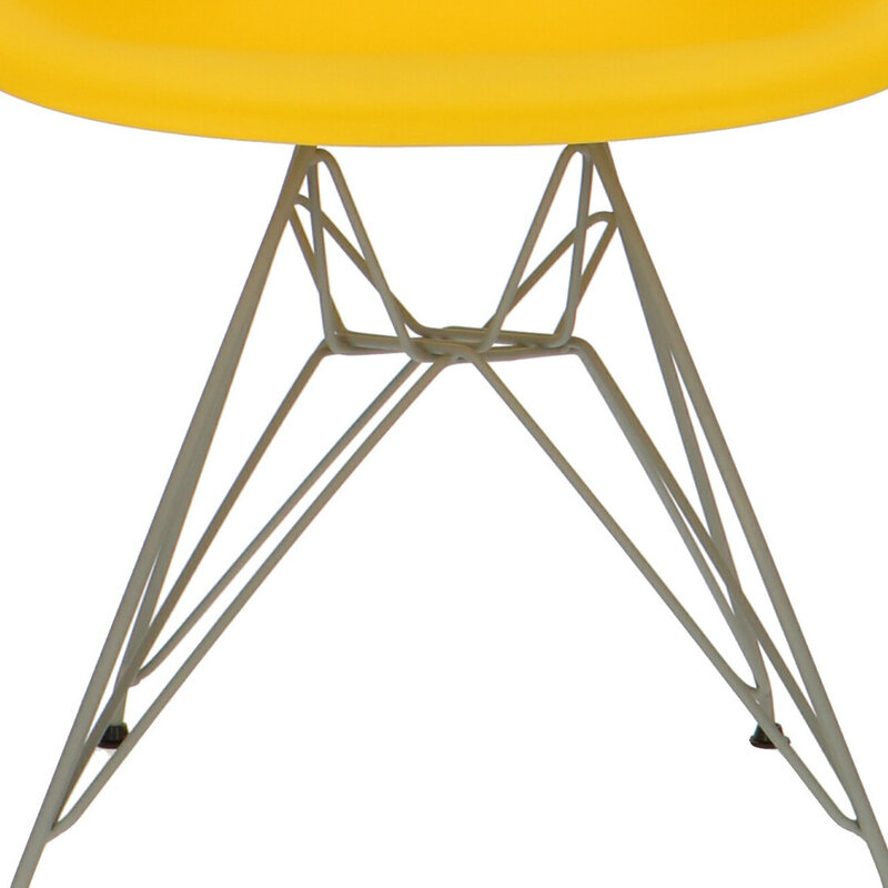 POPfurniture Chaise POP DAR Pieds Gris Jaune