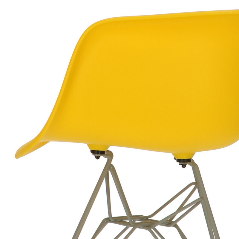 POPfurniture Chaise POP DAR Pieds Gris Jaune