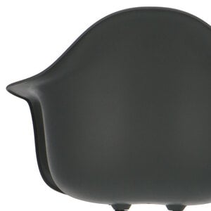 POPfurniture Chaise POP DAR Pieds Blancs Anthracite