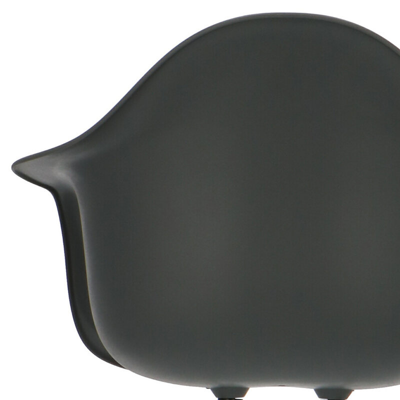 POPfurniture Chaise POP DAR Pieds Blancs Anthracite