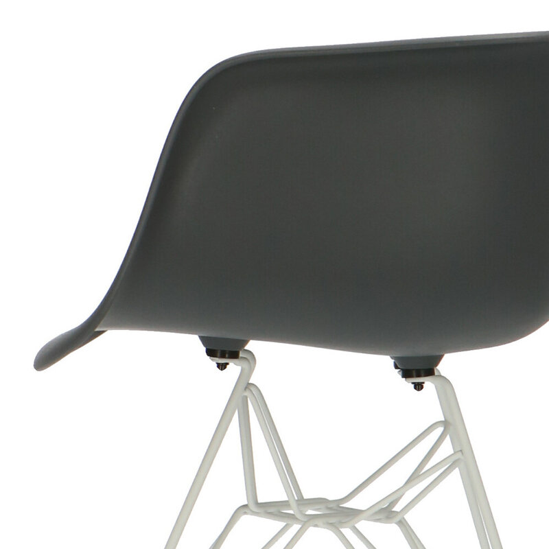 POPfurniture POP Stuhl DAR Weißes Untergestell Anthrazit