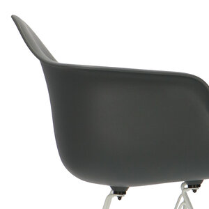 POPfurniture POP Stol DAR Hvid Chassis Anthracite