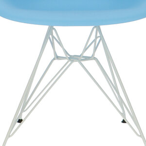 POPfurniture POP Stuhl DAR Weißes Untergestell Blau
