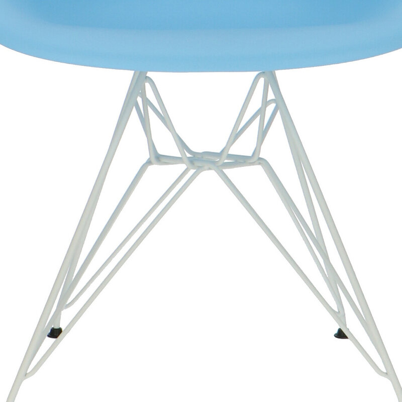 Chaise POP DAR Pieds Blancs Bleu POPfurniture Chaise POP DAR Pieds Blancs Bleu