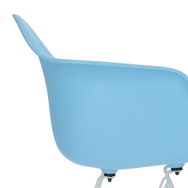 POPfurniture POP Stuhl DAR Weißes Untergestell Blau