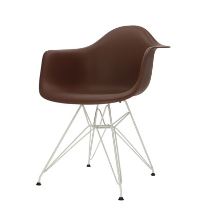 POPfurniture Chaise POP DAR Pieds Blancs Brun Chaise POP DAR Pieds Blancs Brun