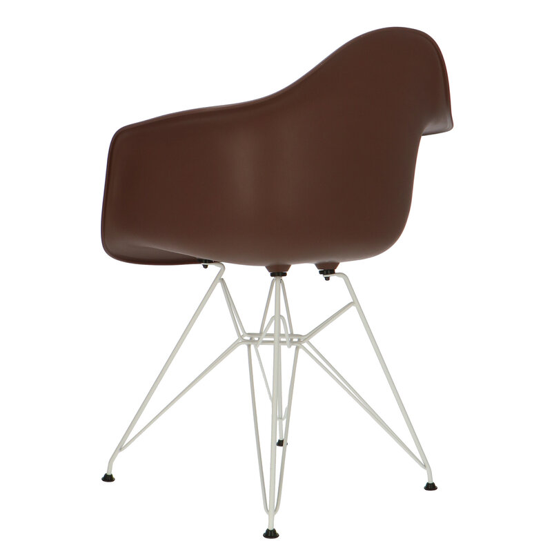 POPfurniture POP Chair DAR White Base Brown