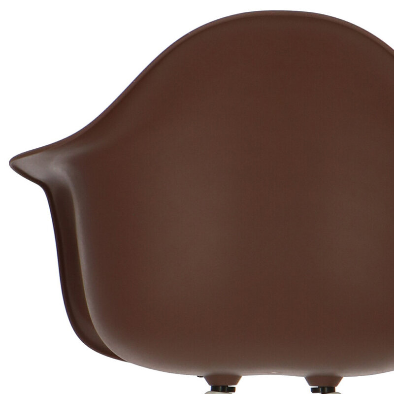 POPfurniture POP Chair DAR White Base Brown