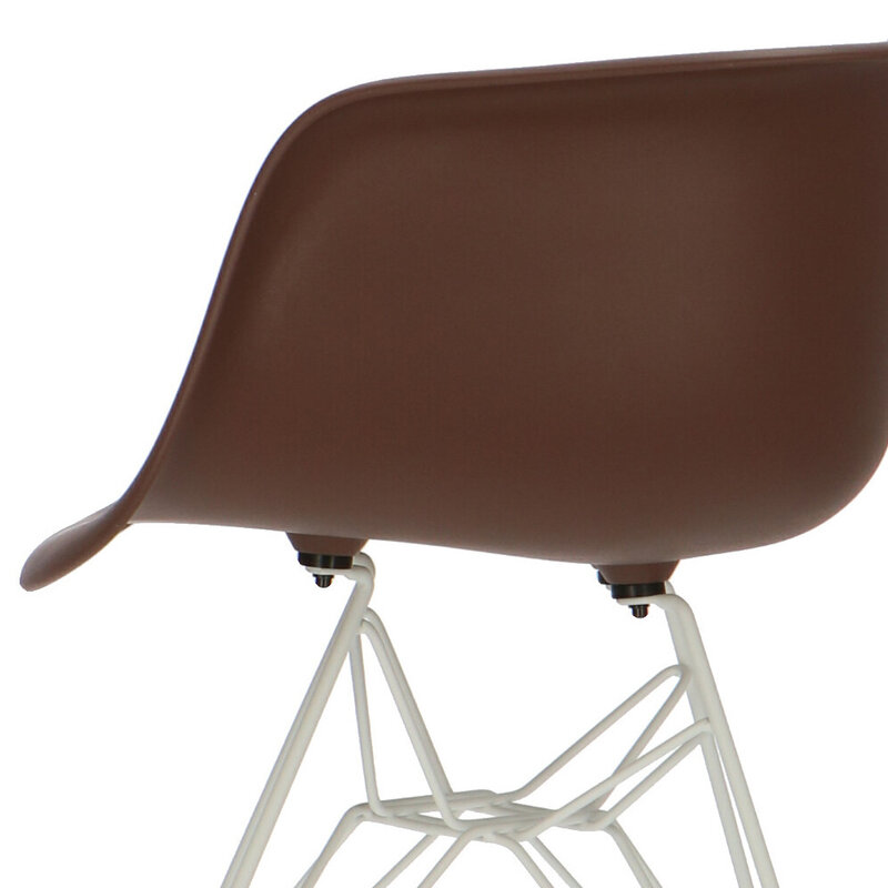 POPfurniture POP Stuhl DAR Weißes Untergestell Braun