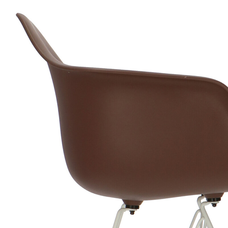 POPfurniture POP Chair DAR White Base Brown
