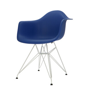 POPfurniture POP Stuhl DAR Weißes Untergestell Dunkelblau