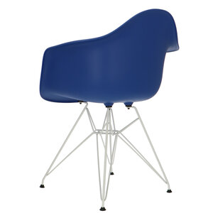 POPfurniture POP Chair DAR White Base Dark Blue