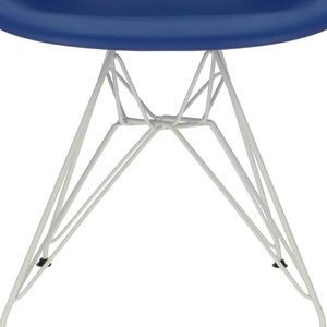 POPfurniture POP Stuhl DAR Weißes Untergestell Dunkelblau