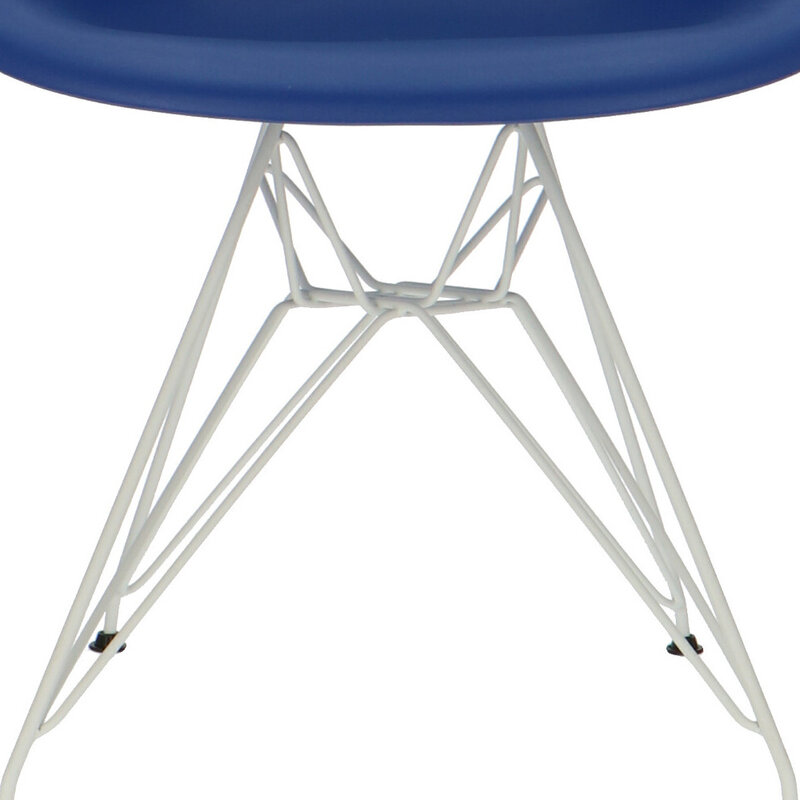 POPfurniture POP Stol DAR Hvid Chassis Mørkeblå