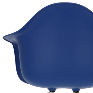 POPfurniture POP Stuhl DAR Weißes Untergestell Dunkelblau