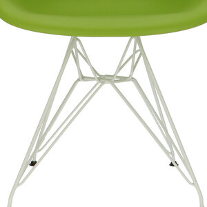 POPfurniture POP Stuhl DAR Weißes Untergestell Grün