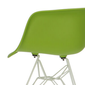 POPfurniture Chaise POP DAR Pieds Blancs Vert