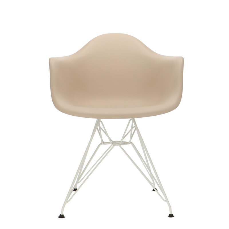 POP Stuhl DAR Weißes Untergestell Greige POPfurniture POP Stuhl DAR Weißes Untergestell Greige