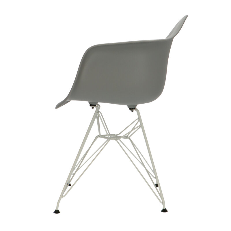 POPfurniture POP Chair DAR White Base Grey