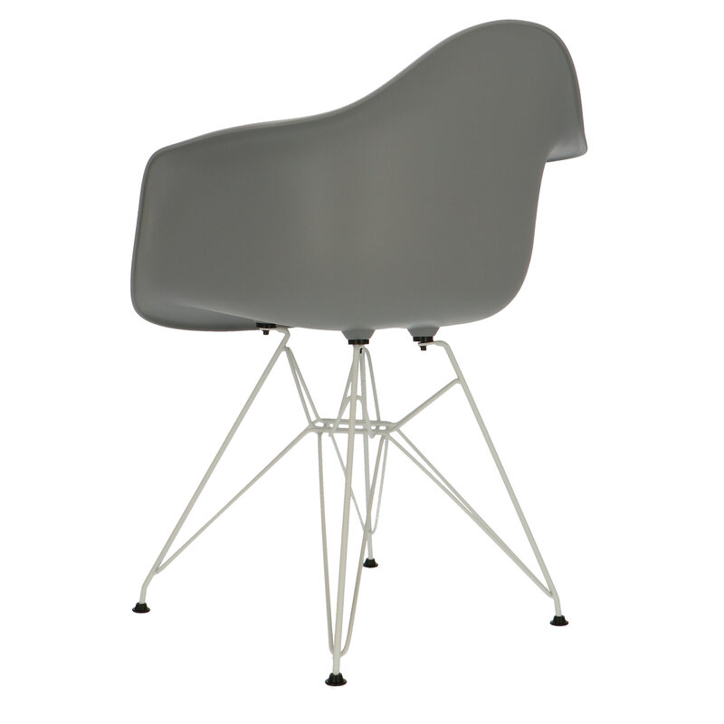 POPfurniture POP Chair DAR White Base Grey