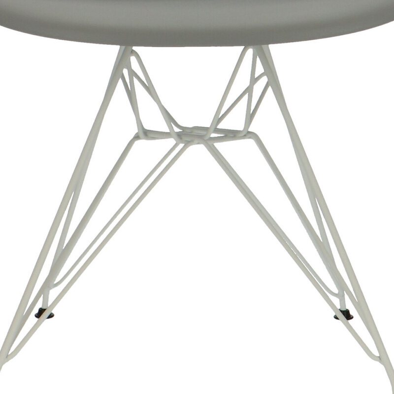 POPfurniture POP Chair DAR White Base Grey