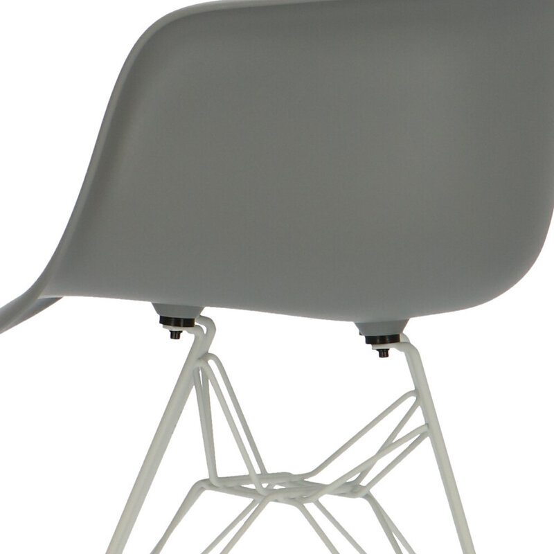 POP Stol DAR Hvid Chassis Grå POPfurniture POP Stol DAR Hvid Chassis Grå