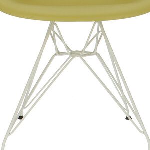 POPfurniture POP Chair DAR White Base Olive Green