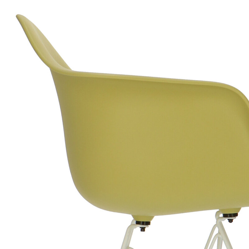 POPfurniture POP Stol DAR Hvid Chassis Olivengrøn