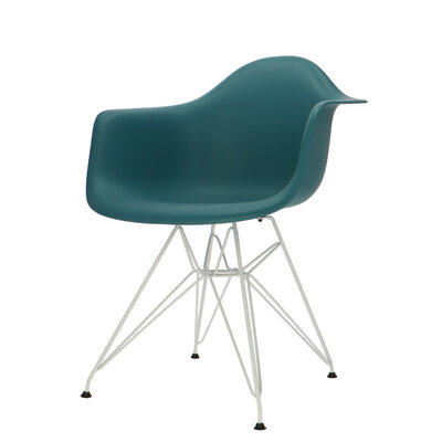POPfurniture Chaise POP DAR Pieds Blancs Bleu Petrole Chaise POP DAR Pieds Blancs Bleu Petrole