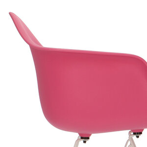 POPfurniture POP Stuhl DAR Weißes Untergestell Rosa