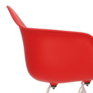 POPfurniture POP Stuhl DAR Weißes Untergestell Rot