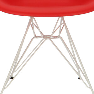 POPfurniture POP Stol DAR Hvid Chassis Rød