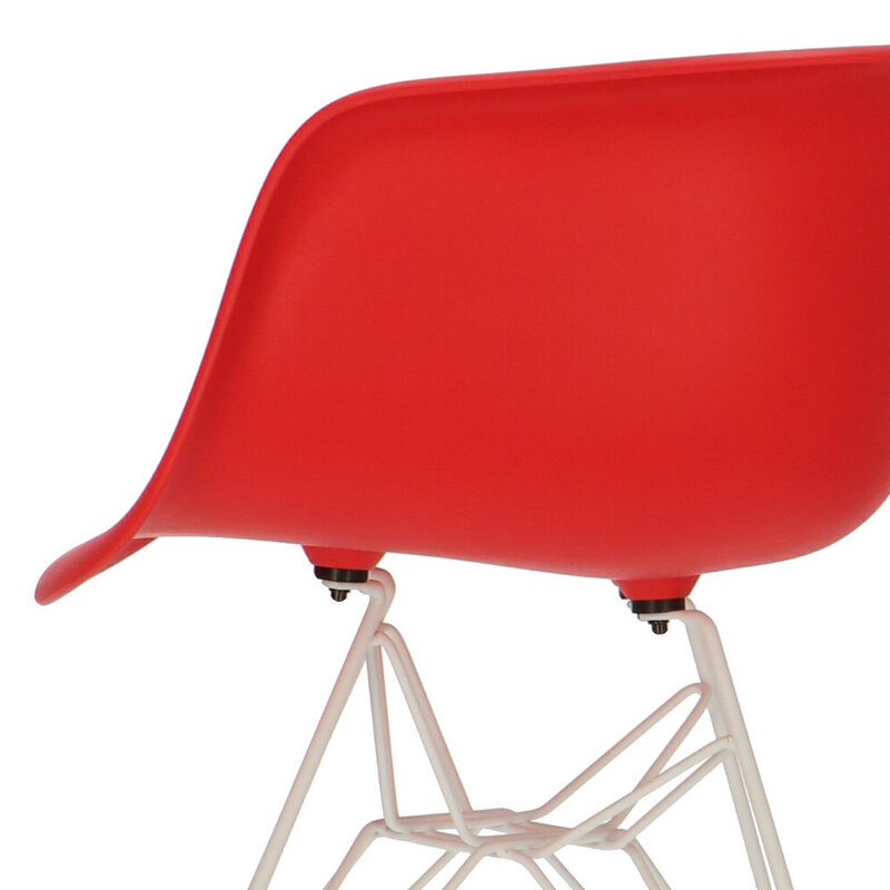 POPfurniture POP Stuhl DAR Weißes Untergestell Rot