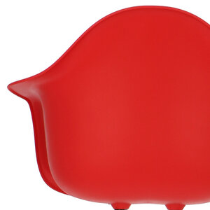 POPfurniture POP Stuhl DAR Weißes Untergestell Rot