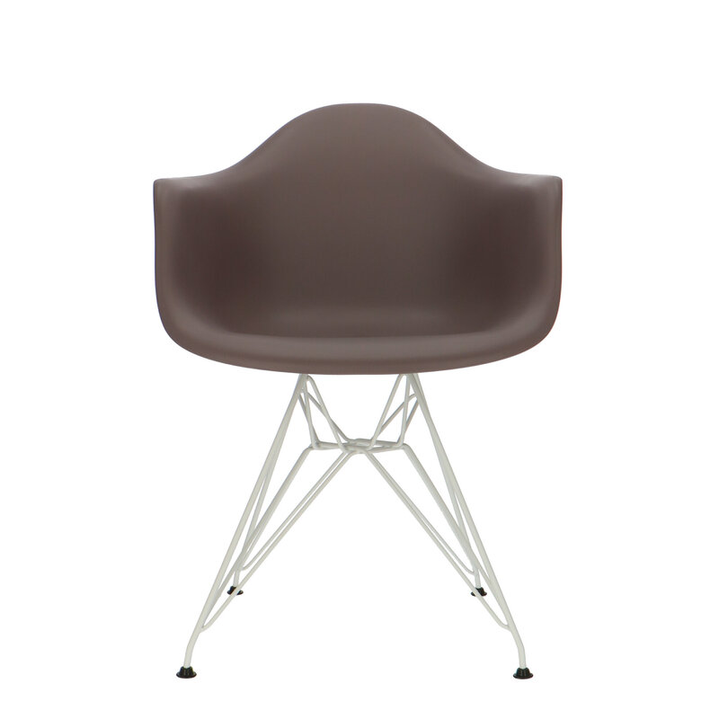 POPfurniture POP Stuhl DAR Weißes Untergestell Taupe