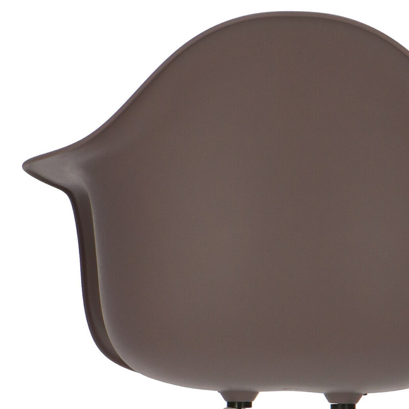 POPfurniture Chaise POP DAR Pieds Blancs Taupe