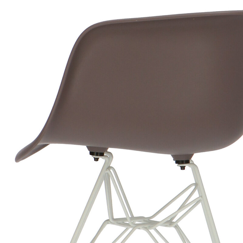 POPfurniture POP Stol DAR Hvid Chassis Taupe