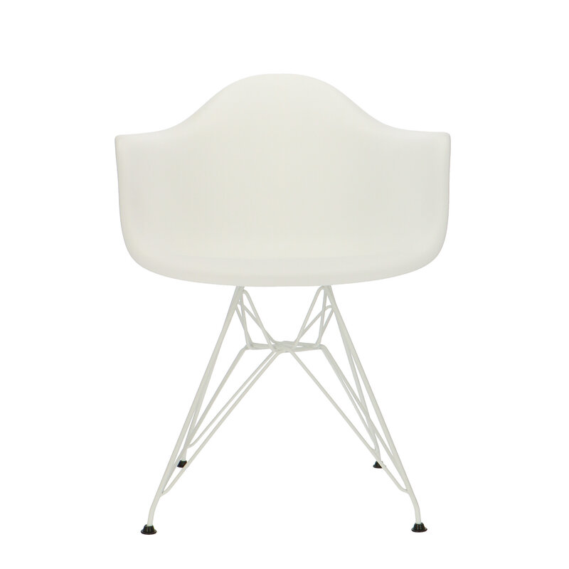 POPfurniture Chaise POP DAR Pieds Blancs Blanc