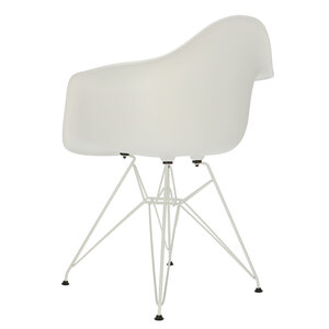 POPfurniture Chaise POP DAR Pieds Blancs Blanc