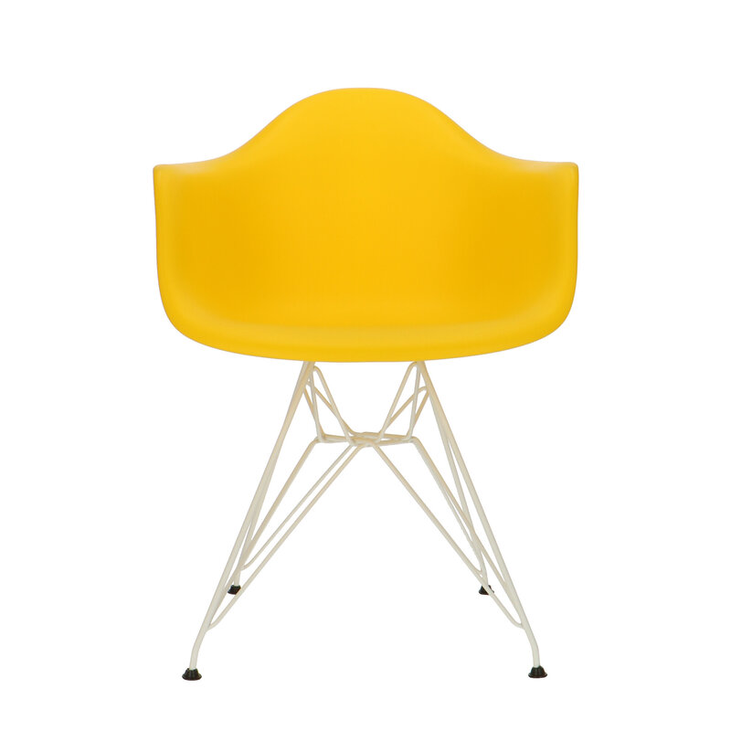 POPfurniture POP Chair DAR White Base Yellow