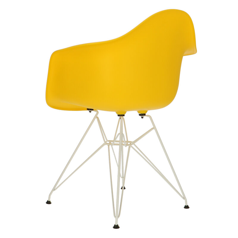 POPfurniture POP Chair DAR White Base Yellow