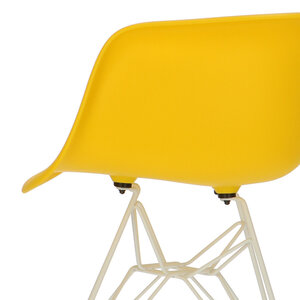 POPfurniture Chaise POP DAR Pieds Blancs Jaune