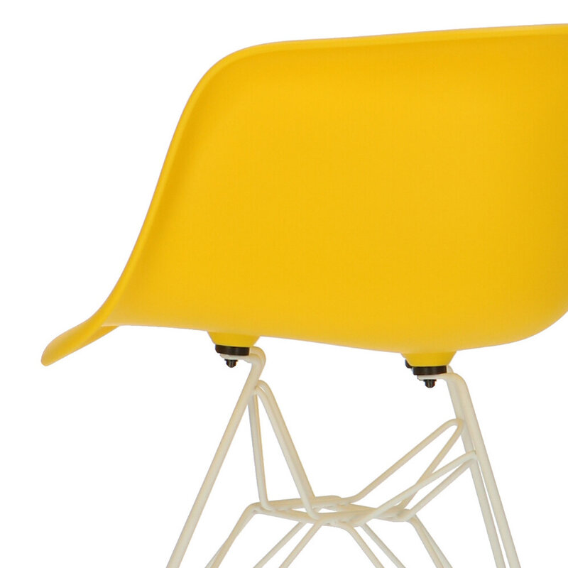 POPfurniture Chaise POP DAR Pieds Blancs Jaune