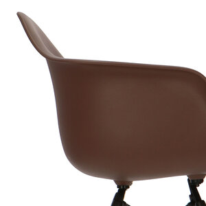 POPfurniture POP Stuhl DAW Dunkles Untergestell Braun