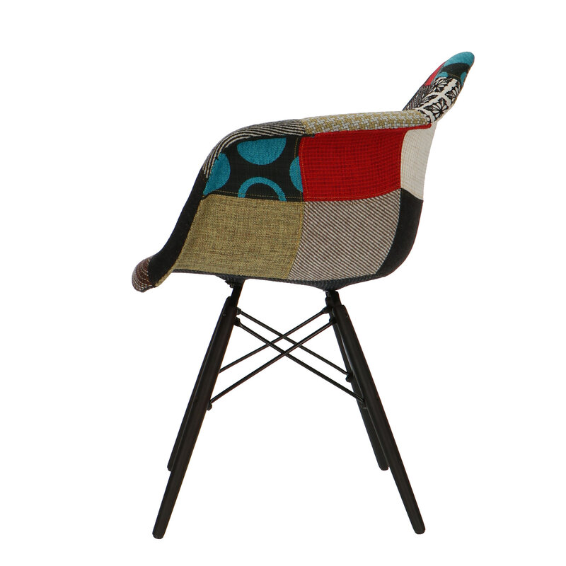 POPfurniture POP Stol DAW Mørkt Chassis Patchwork