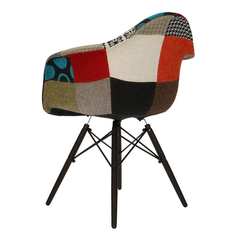 POPfurniture POP Stol DAW Mørkt Chassis Patchwork