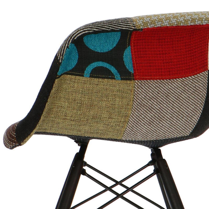 POPfurniture POP Chair DAW Dark Base Patchwork