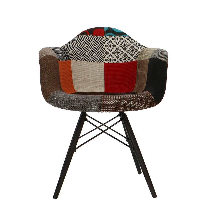 POPfurniture POP Chair DAW Dark Base Patchwork